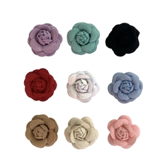 Aplique Flor de Tecido Veludo Cotelê (4.5cm) - 2 unidades - comprar online