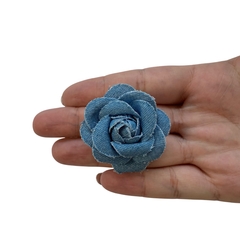 Aplique Flor de Tecido Jeans (4.5cm) - 2 unidades na internet