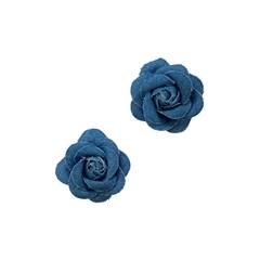 Aplique Flor de Tecido Jeans (4.5cm) - 2 unidades - comprar online