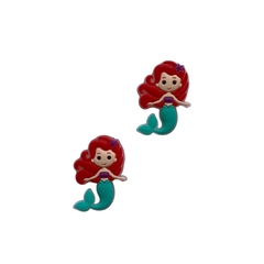 Aplique Sereia Cabelo Vermelho Estrela Lilás Emborrachado - 2 unidades - comprar online