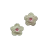 Aplique Florzinha Estilo Tricot Off White - 2 unidades - comprar online