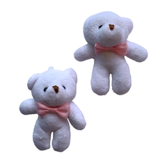 Aplique Pelúcia Ursinho Branco Com Laço - 2 unidades - comprar online