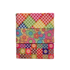 Kit Fita Sinimbu Jeans Estampado Xadrez e Flores (38mm) - 1 metro de cada - comprar online