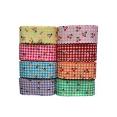 Fita Xadrez Cereja Borda Escalope (38mm) - comprar online