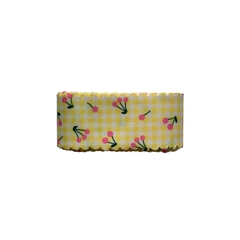 Fita Xadrez Cereja Borda Escalope (38mm) - ApliqueMe | Apliques incríveis para seu artesanato!
