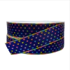 Fita Gorgurão Estampada Sanding Azul Corações Coloridos