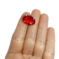 Aplique Pedra Oval (18mm)