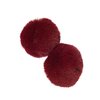 Pompom Pelinho Liso Vermelho (4.0cm) - 2 Unidades