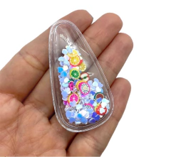 Aplique Plástico para Tic Tac com Corações Branco Furtacor e Frutinhas