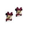 Aplique Minnie Mãozinha Laço Rosa Glitter (5cm) Acrílico - 2 unidades