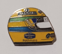 PIN AYRTON SENNA ROTHMANS CAPACETE