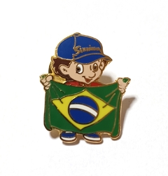 Pin - Ayrton Senna - Senninha Bandeira Brasil - comprar online