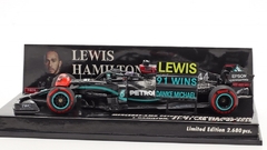 Miniatura Mercedes-Benz AMG W11 #44 F1 - 91ª Vitória - L. Hamilton - GP Eifel 2020 - 1/43 Minichamps