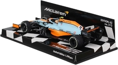 Miniatura McLaren MCL35M #4 F1 Gulf - L. Norris - GP Mônaco 2021 - 1/43 Minichamps