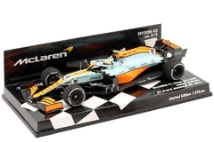 Miniatura McLaren MCL35M #4 F1 Gulf - L. Norris - GP Mônaco 2021 - 1/43 Minichamps