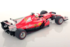 Miniatura Ferrari SF70H #5 F1 - S. Vettel GP Mônaco 2017 - 1/18 Looksmart