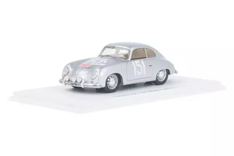 Miniatura Porsche 356 1300 Super #151 - Rali Monte Carlo 1955 - 1/43 Spark