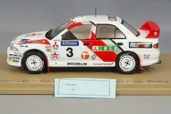Miniatura Mitsubishi Lancer Evo III WRC #3 - R. Burns - Hong Kong Beijing 1996 - 1/43 Spark