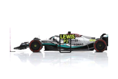 Miniatura Mercedes-Benz AMG W13 F1 #44 - L. Hamilton - GP Brasil 2022 - 1/43 Spark