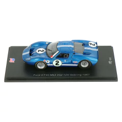 Miniatura Ford GT40 #2 - 12h Sebring 1967 - 1/43 Spark