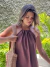 Vestido curto Lígia coffe Verano - comprar online