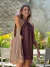 Vestido curto Lígia coffe Verano - Água de Cor Brasil