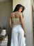 Blusa Lia amêndoa canelada - comprar online