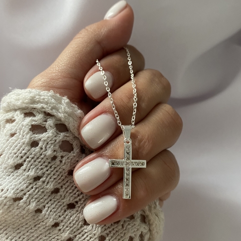 Conjunto acero blanco 45 a 50cm CRUZ (cod 20345)