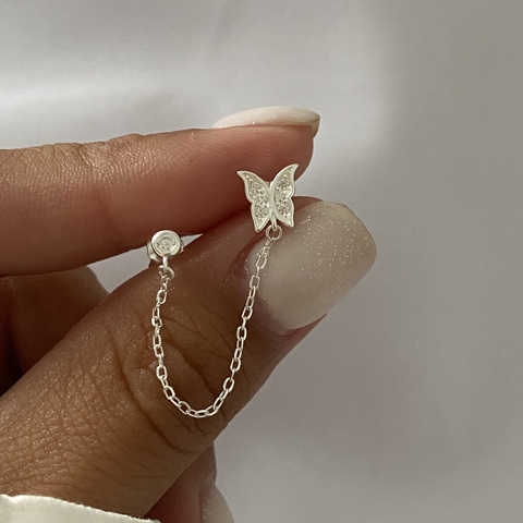 Aro Plata doble Unidad mariposa (cod 21242) - comprar online