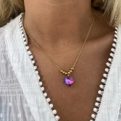 Conjunto acero dorado 45cm CRUZ (cod 19883) en internet