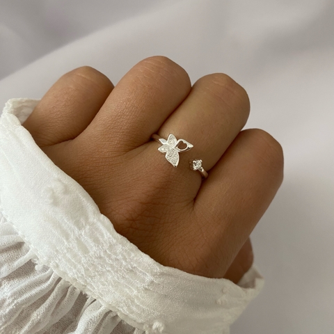 anillo plata mariposa (cod 21570) - comprar online