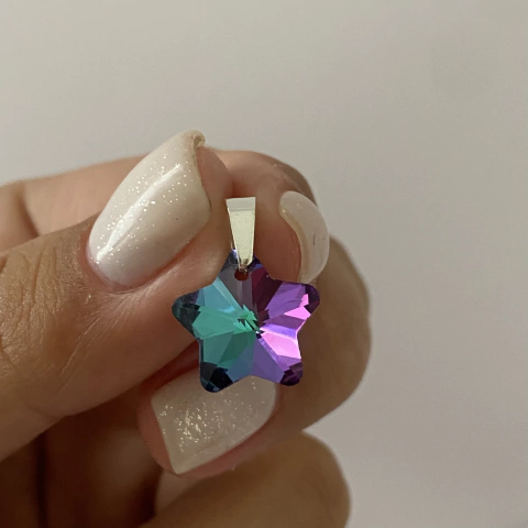 dije acero blanco ESTRELLA (cod 14536)