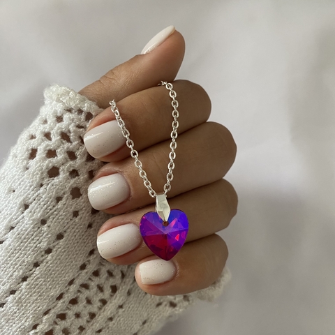 Conjunto acero blanco 45cm corazon (cod 20843)