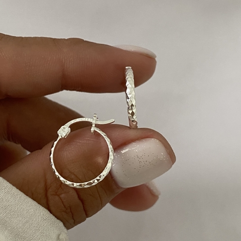 Argollas Plata 14mm par (cod 21740) - comprar online