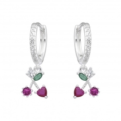 Argollas Plata 12mm par cereza cherry (cod 21602) en internet