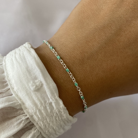 Pulsera acero blanco 19cm (cod 21558) - comprar online