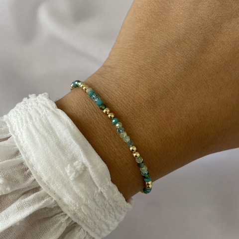 Pulsera acero dorado 19cm (cod 21646) - comprar online