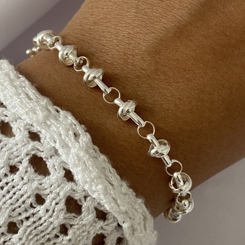 pulsera plata 21cm ROLO (cod 14755)