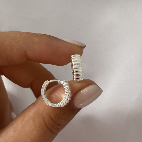 Argollas Plata 13mm par (cod 20945)