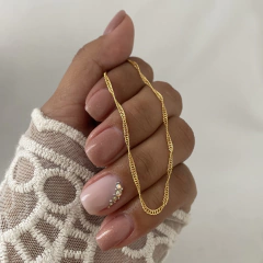 Cadena ACERO DORADO 40 a 45 cm (Cod 10756) - comprar online