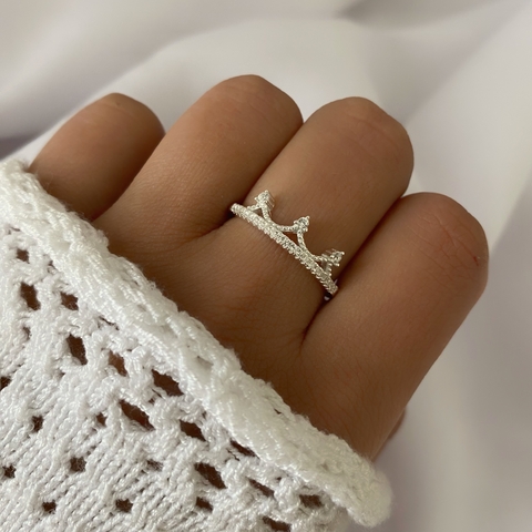 Anillo Plata corona (cod 16165)