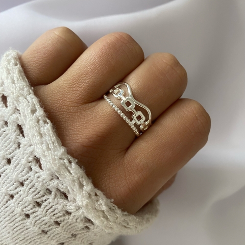 Anillo Acero Blanco (cod 20307) - comprar online