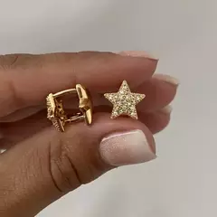ARGOLLAS ACERO DORADO PAR (COD 17617)