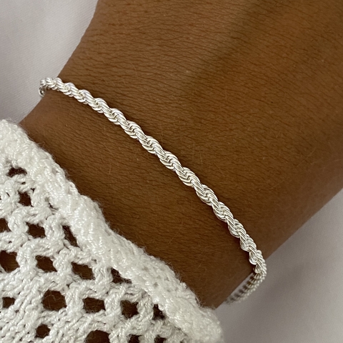 pulsera acero blanco 18cm (cod 14088)