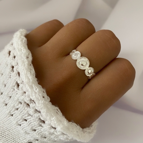 anillo acero blanco Regulable (cod 13598)