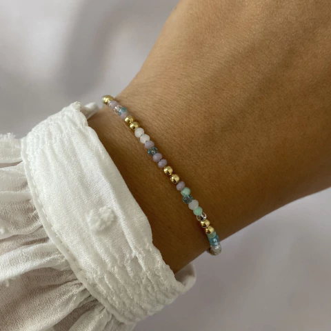 Pulsera acero dorado 19cm (cod 21748) - comprar online