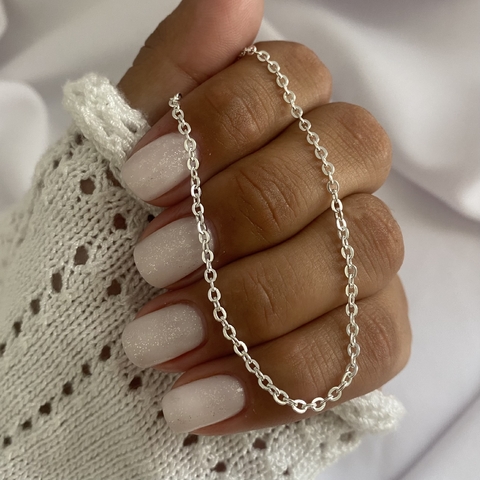 cadena acero blanco 45cm (cod 13719)