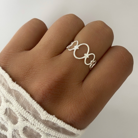 Anillo Acero Blanco REGULABLE (cod 12060)