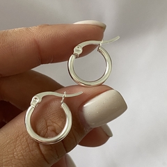Argollas acero blanco 14mm par (cod 19939)