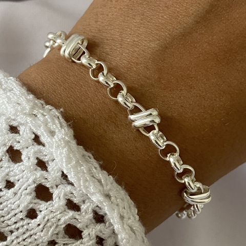 pulsera plata 21cm ROLO (cod 14757)